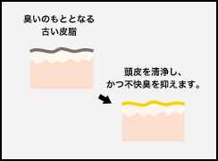 4 頭皮の臭いを防ぎます。